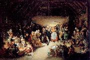 Maclise, Daniel Snap-Apple Night oil painting